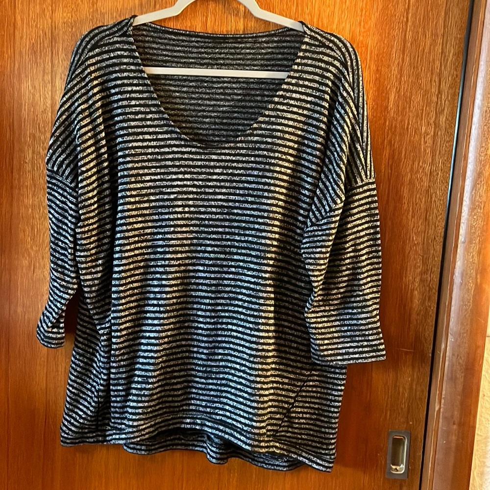 A.N.A. Striped shirt 1X